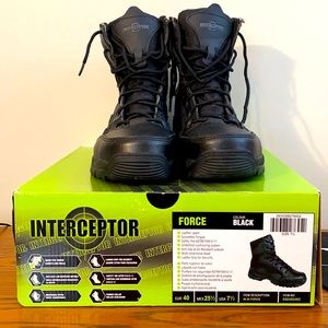 Interceptor Tactical Footwear Black Men’s Size 7.5
